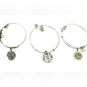 ALEX and ANI 3/$20 or $8 Each Vintage Mixed Gold Silver Rose Charm Bracelets